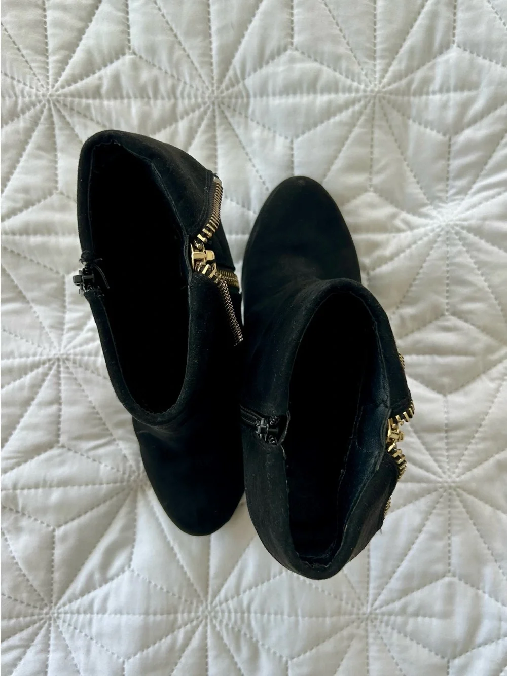 Night Out Energy 🖤 | Black Suede Stiletto Ankle Boots